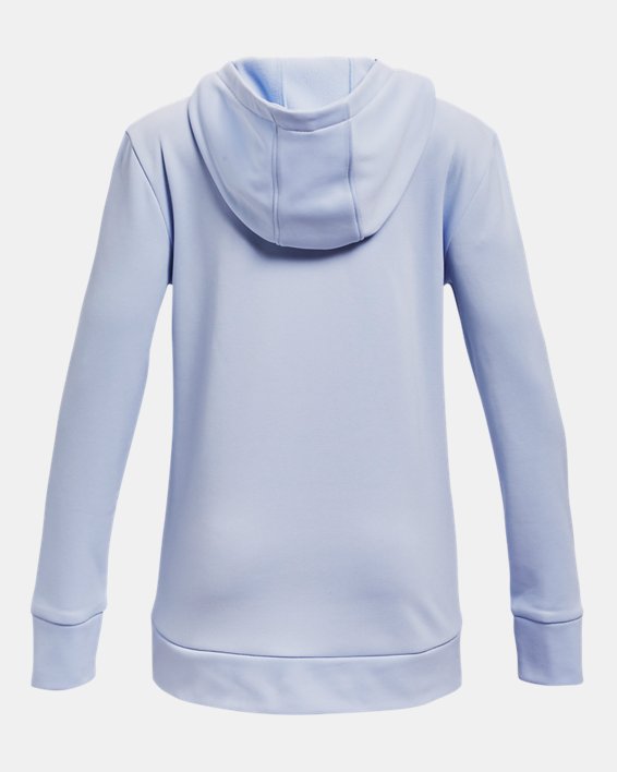 Girls' Armour Fleece® Iridescent Big Logo Hoodie, Blue, pdpMainDesktop image number 1